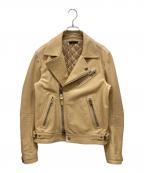 TOM FORDトムフォード）の古着「カウレザーダブルライダース」｜ベージュ