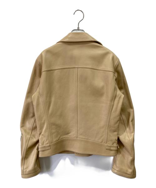 TOM FORD（トムフォード）TOM FORD (トムフォード) カウレザーダブルライダース ベージュ サイズ:	SIZE 48の古着・服飾アイテム