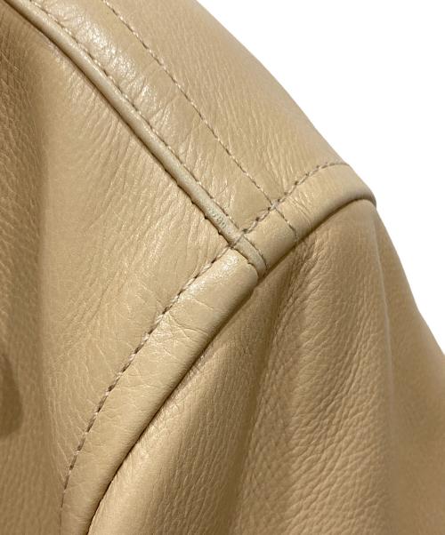 TOM FORD（トムフォード）TOM FORD (トムフォード) カウレザーダブルライダース ベージュ サイズ:	SIZE 48の古着・服飾アイテム
