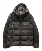 MONCLERモンクレール）の古着「DIMIER/ウール切替ダウンジャケット」｜ブラック