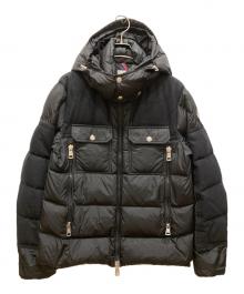 MONCLER（モンクレール）の古着「DIMIER/ウール切替ダウンジャケット」｜ブラック