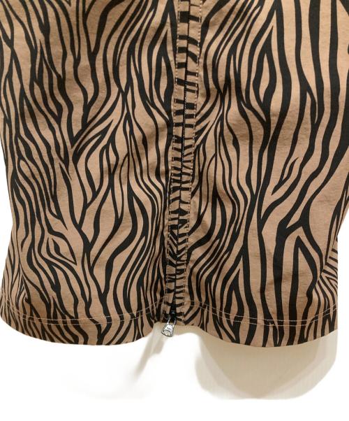 Thousand Mile（サウザンドマイル）Thousand Mile (サウザンドマイル) フロントジップワンピース ブラウン×ブラック サイズ:SIZE Freeの古着・服飾アイテム