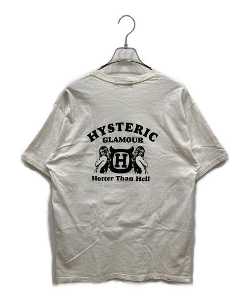 Hysteric Glamour（ヒステリックグラマー）Hysteric Glamour (ヒステリックグラマー) HOTTER THAN HELL Tシャツ ホワイト サイズ:SIZE Lの古着・服飾アイテム