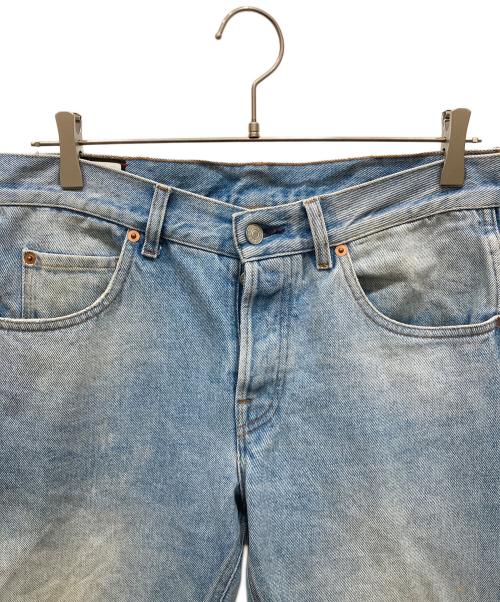 GUCCI（グッチ）GUCCI (グッチ) シェリーラインデニムパンツ スカイブルー サイズ:	SIZE 31の古着・服飾アイテム