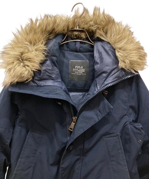 POLO RALPH LAUREN（ポロ・ラルフローレン）POLO RALPH LAUREN (ポロ・ラルフローレン) フェイクファーダウンコート ネイビー サイズ:SIZE Sの古着・服飾アイテム