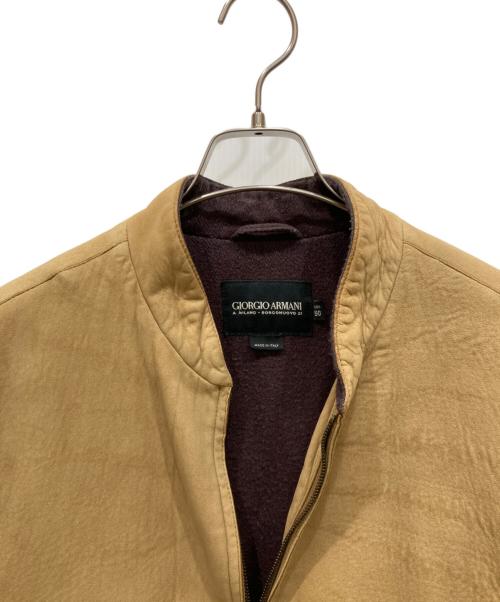 GIORGIO ARMANI（ジョルジョアルマーニ）GIORGIO ARMANI (ジョルジョアルマーニ) ムートンボンバージャケット ベージュ サイズ:SIZE 50の古着・服飾アイテム