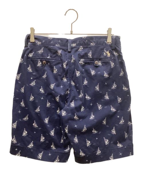 POLO RALPH LAUREN（ポロ・ラルフローレン）POLO RALPH LAUREN (ポロ・ラルフローレン) 総柄ハーフパンツ ネイビー サイズ:SIZE 30の古着・服飾アイテム