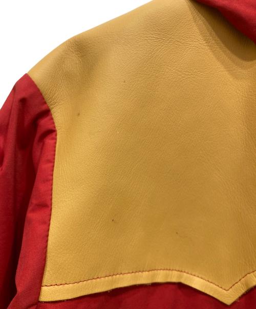 Bodies by WAREHOUSE（ボーディーズバイウェアハウス）Bodies by WAREHOUSE (ボーディーズバイウェアハウス) レザーヨークマウンテンパーカー レッド サイズ:SIZE Mの古着・服飾アイテム