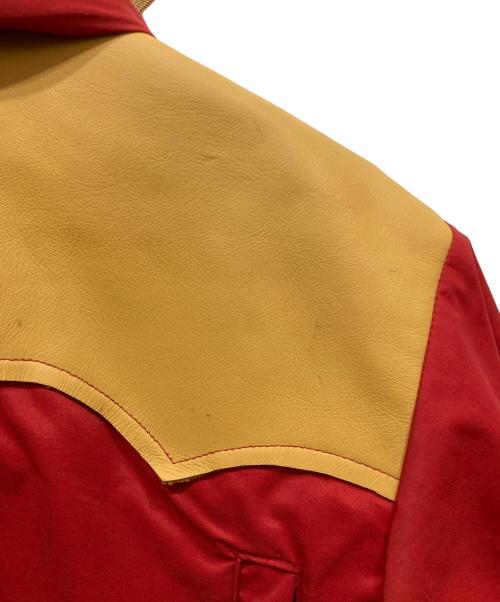 Bodies by WAREHOUSE（ボーディーズバイウェアハウス）Bodies by WAREHOUSE (ボーディーズバイウェアハウス) レザーヨークマウンテンパーカー レッド サイズ:SIZE Mの古着・服飾アイテム