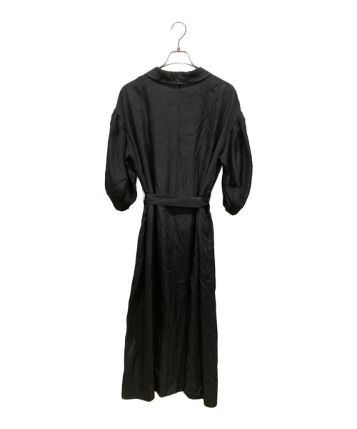 COLUMN（コラム）COLUMN (コラム) vネックボリュームスリーブワンピース ブラック サイズ:SIZE 38の古着・服飾アイテム