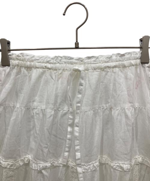 PINK HOUSE（ピンクハウス）PINK HOUSE (ピンクハウス) レース使いスカート ホワイト サイズ:不明の古着・服飾アイテム
