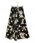 INGEBORGインゲボルグ）の古着「ホワイトガーデンpt.スカート」｜ブラック