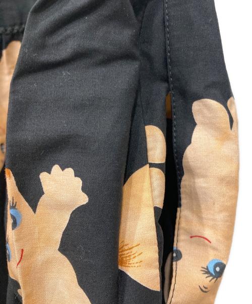 PINK HOUSE（ピンクハウス）PINK HOUSE (ピンクハウス) プリントティアードスカート ブラック×ベージュ サイズ:不明の古着・服飾アイテム