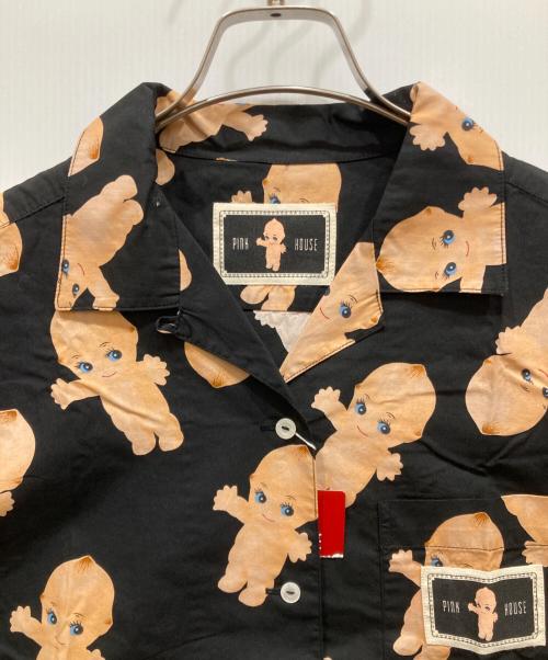 PINK HOUSE（ピンクハウス）PINK HOUSE (ピンクハウス) シャツ ブラック×ベージュ サイズ:不明の古着・服飾アイテム