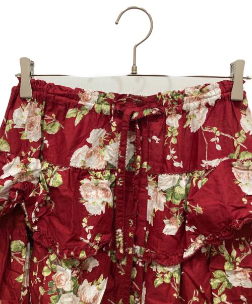 PINK HOUSE（ピンクハウス）PINK HOUSE (ピンクハウス) ブッシュローズプリントスカート レッド サイズ:不明の古着・服飾アイテム