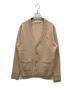 maison kitsune（メゾンキツネ）の古着「ベイビーフォックスパッチ 長袖 Vネック ニット カーディガン」｜ベージュ