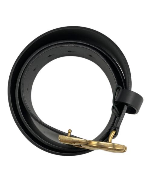DOLCE & GABBANA（ドルチェ＆ガッバーナ）DOLCE & GABBANA (ドルチェ＆ガッバーナ) DG Buckle Leather Belt ブラック サイズ:SIZE 38の古着・服飾アイテム