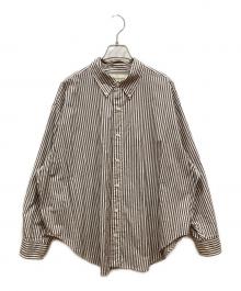 THE SHINZONE（ザ シンゾーン）の古着「STRIPE DADDY SHIRT」｜ブラウン×ホワイト