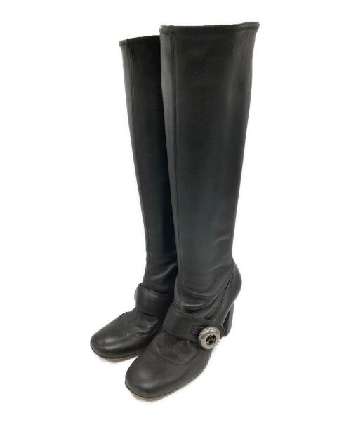 PRADA（プラダ）PRADA (プラダ) ロングブーツ ブラック サイズ:SIZE 36の古着・服飾アイテム
