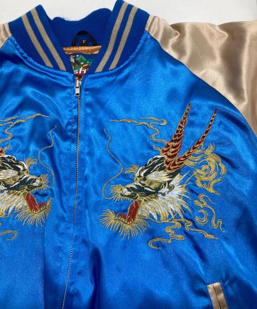 hoshihime（ホシヒメ）Hoshihime (ホシヒメ) スカジャン ブルー×ベージュ サイズ:SIZE Freeの古着・服飾アイテム