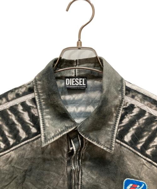 DIESEL（ディーゼル）DIESEL (ディーゼル) S-EUR転写プリントシャツ グレー サイズ:SIZE 50の古着・服飾アイテム