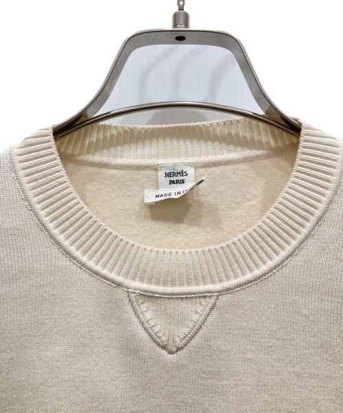 HERMES（エルメス）HERMES (エルメス) カシミヤ混ニット アイボリー サイズ:SIZE 36の古着・服飾アイテム