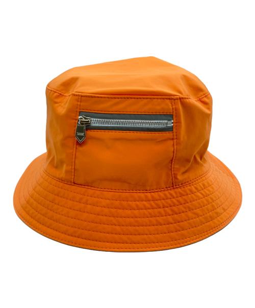 HERMES（エルメス）HERMES (エルメス) リバーシブルジップハット オレンジ×グレーの古着・服飾アイテム