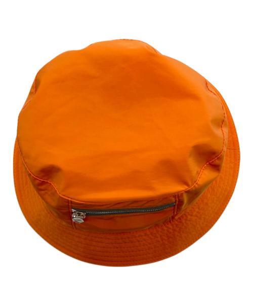 HERMES（エルメス）HERMES (エルメス) リバーシブルジップハット オレンジ×グレーの古着・服飾アイテム