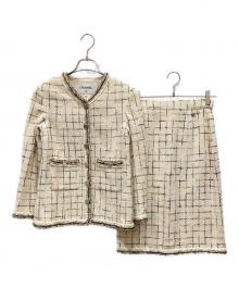 CHANEL（シャネル）の古着「ココマーク ツイード セットアップ」｜ホワイト