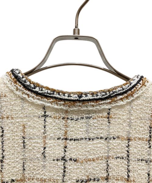 CHANEL（シャネル）CHANEL (シャネル) ココマーク ツイード セットアップ ホワイト サイズ:SIZE 36の古着・服飾アイテム