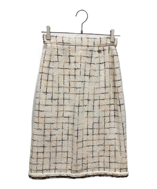 CHANEL（シャネル）CHANEL (シャネル) ココマーク ツイード セットアップ ホワイト サイズ:SIZE 36の古着・服飾アイテム