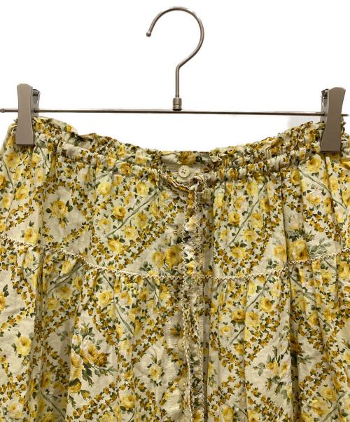 PINK HOUSE（ピンクハウス）PINK HOUSE (ピンクハウス) 薔薇格子プリントスカート イエロー サイズ:SIZE Freeの古着・服飾アイテム