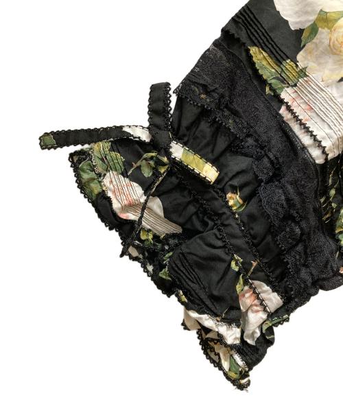 PINK HOUSE（ピンクハウス）PINK HOUSE (ピンクハウス) ホワイトローズプリントワンピース ブラック サイズ:	SIZE Freeの古着・服飾アイテム