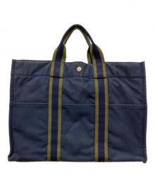 HERMES（エルメス）の古着「フールトゥトートバッグ」｜ネイビー