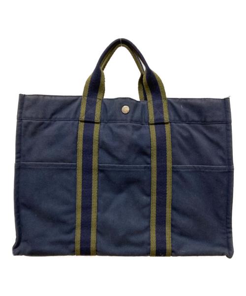 HERMES（エルメス）HERMES (エルメス) フールトゥトートバッグ ネイビーの古着・服飾アイテム