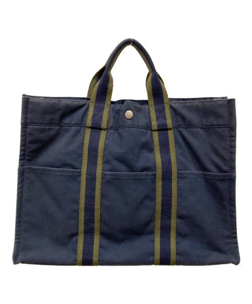 HERMES（エルメス）HERMES (エルメス) フールトゥトートバッグ ネイビーの古着・服飾アイテム