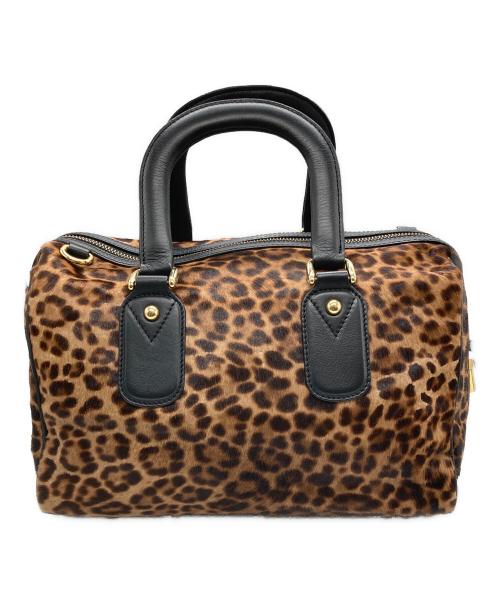 J&M DAVIDSON（ジェイ＆エム デヴィッドソン）J&M DAVIDSON (ジェイ＆エム デヴィッドソン) ハラコレザーレオパードボストンバッグ レオパードの古着・服飾アイテム