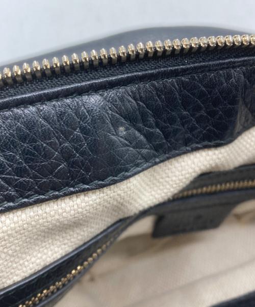 GUCCI（グッチ）GUCCI (グッチ) ソーホー インターロッキングGショルダーバッグ ブラックの古着・服飾アイテム