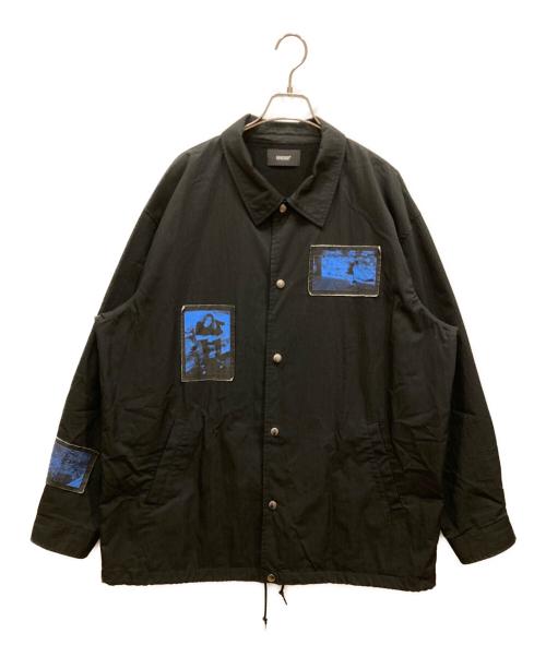 UNDER R（アンダーアール）UNDER R (アンダーアール) コットンナイロンスラップオンパッチコーチジャケット ブラック×ブルー サイズ:SIZE XLの古着・服飾アイテム