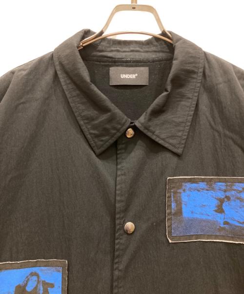 UNDER R（アンダーアール）UNDER R (アンダーアール) コットンナイロンスラップオンパッチコーチジャケット ブラック×ブルー サイズ:SIZE XLの古着・服飾アイテム