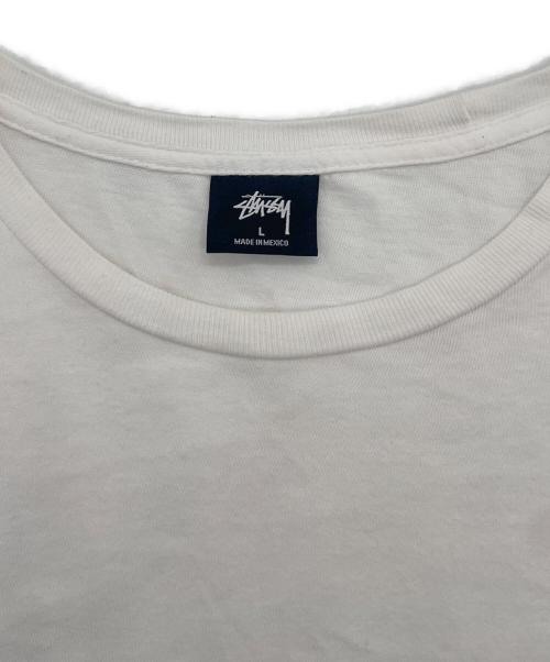 stussy（ステューシー）stussy (ステューシー) シャドーマン刺繍Tシャツ ホワイト サイズ:Lの古着・服飾アイテム