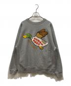 HUMAN MADE×KAWSヒューマンメイド×カウズ）の古着「プリントスウェット」｜グレー