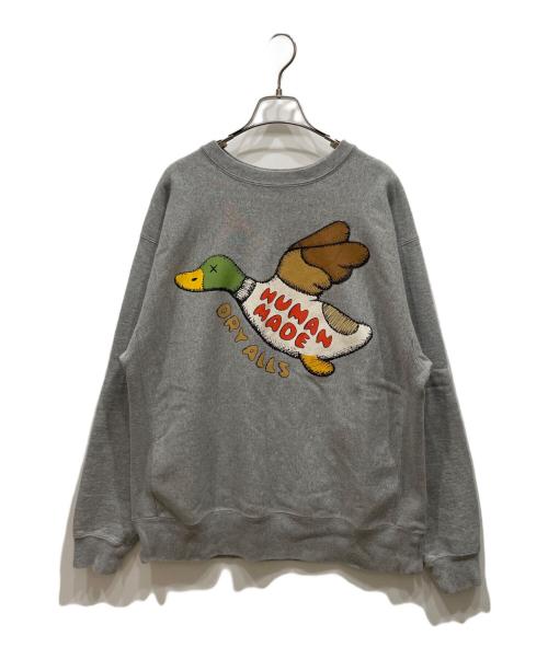 HUMAN MADE（ヒューマンメイド）HUMAN MADE (ヒューマンメイド) KAWS (カウズ) プリントスウェット グレー サイズ:XXLの古着・服飾アイテム