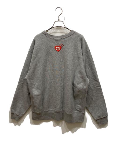 HUMAN MADE（ヒューマンメイド）HUMAN MADE (ヒューマンメイド) KAWS (カウズ) プリントスウェット グレー サイズ:XXLの古着・服飾アイテム