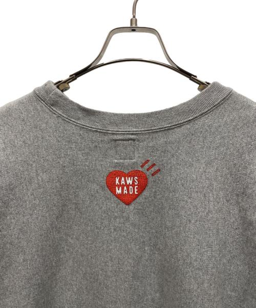 HUMAN MADE（ヒューマンメイド）HUMAN MADE (ヒューマンメイド) KAWS (カウズ) プリントスウェット グレー サイズ:XXLの古着・服飾アイテム