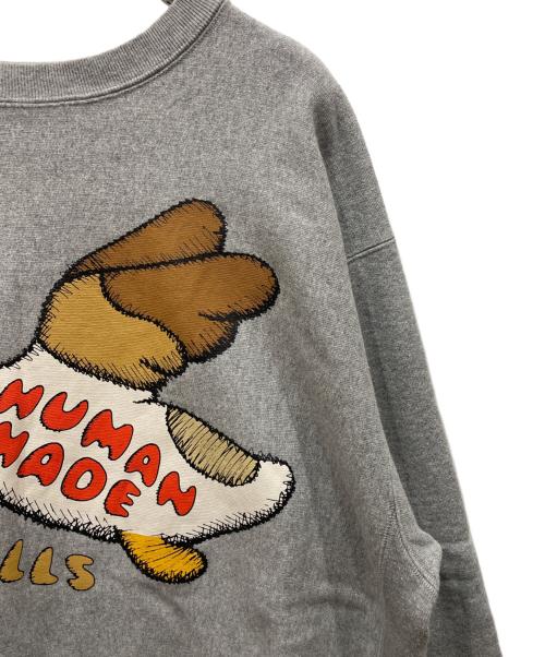 HUMAN MADE（ヒューマンメイド）HUMAN MADE (ヒューマンメイド) KAWS (カウズ) プリントスウェット グレー サイズ:XXLの古着・服飾アイテム