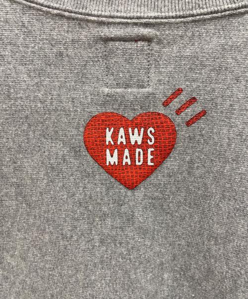 HUMAN MADE（ヒューマンメイド）HUMAN MADE (ヒューマンメイド) KAWS (カウズ) プリントスウェット グレー サイズ:XXLの古着・服飾アイテム