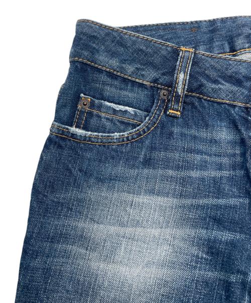 DSQUARED2（ディースクエアード）DSQUARED2 (ディースクエアード) ペイント加工スキニーデニムパンツ インディゴ サイズ:38の古着・服飾アイテム