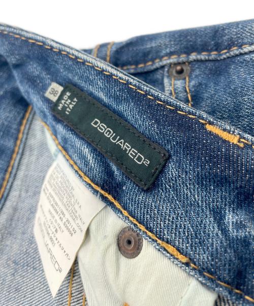 DSQUARED2（ディースクエアード）DSQUARED2 (ディースクエアード) ペイント加工スキニーデニムパンツ インディゴ サイズ:38の古着・服飾アイテム