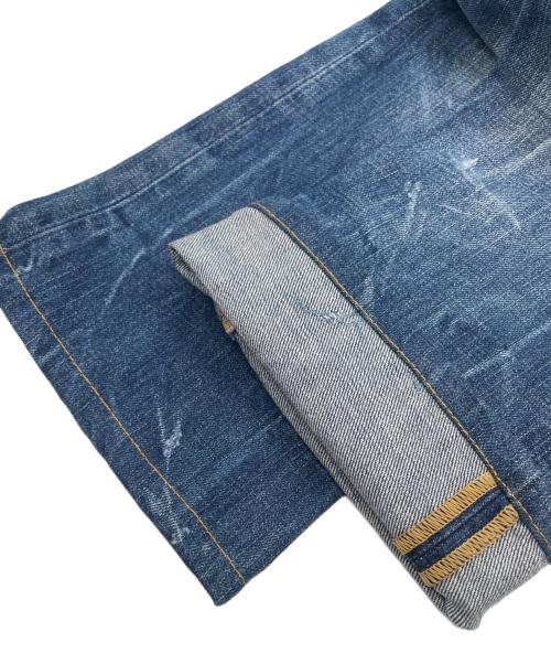 DSQUARED2（ディースクエアード）DSQUARED2 (ディースクエアード) ペイント加工スキニーデニムパンツ インディゴ サイズ:38の古着・服飾アイテム